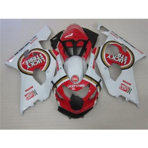 Bodywork fairing kit for Suzuki GSXR600 04 05 red white fairings set GSXR750 2004 2005 OT08