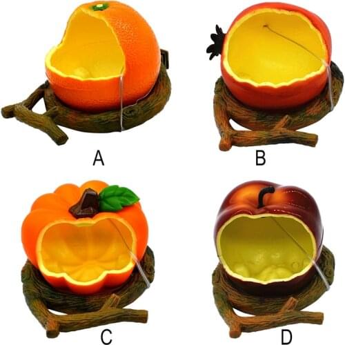Pet Parrot Feeder Funny Fruit Shape Bird Orange Pomegranate Food Water Feeding Bowl Container Feeders For Crates Cages
