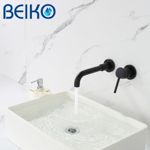 Matte Black Bathroom Bathtub Faucet Stream Spray Wall Mounted Soild Brass Wash Basin Sink Bathtub Mixer Tap Faucet