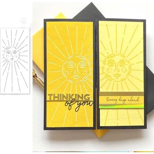 SLIMLINE SUNBURST Metal Cutting Stencil Diary Decoration Stencil Embossing Template DIY Greeting Card Handmade 2021 New Arrival