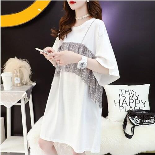 New 2021 Women Summer T-Shirts Oversize Solid Bottoming Short Sleeve Harajuku Tees Korean Minimalist Style Casual Tops PD043