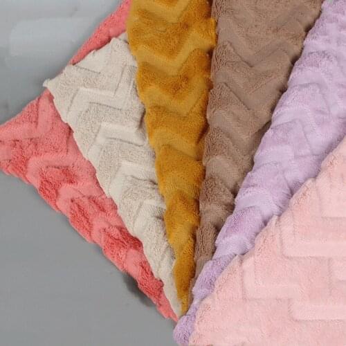 Rabbit plush fabric Thicken velveteen fabric Fur Clothing 100% Polyester Short flannel DIY Clothing Handmade Sewing quilting