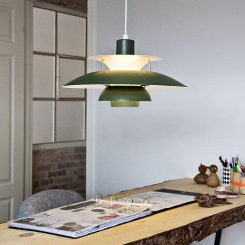 Nordic art deco pendant lamp LED Colorful Umbrella shape lustre metal pendant light for dinging room living room suspension lamp