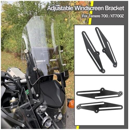 Motorcycle Windshield Adjustable Windscreen Bracket Mount Holder For Yamaha Tenere 700 2019 2020 2021 XTZ 700 XT700Z Accessories