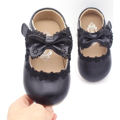 Spring Autumn New Korean Version Kids Shoes Baby Girl Pricess Shoes Fashion PU Leathers Lace Soft Bottom Toddler Shoes