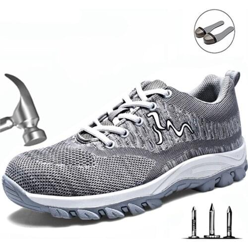 Work safety shoes mens smash-proof puncture protective shoes deodorant work shoes steel head breathable anti-smash safety shoes