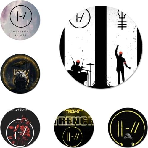 Twenty One Pilots Badge Brooch Pin Accessories For Clothes Backpack Decoration gift 58mm