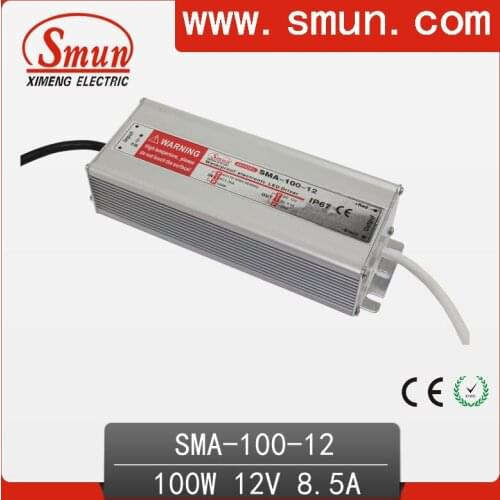 100W6-12A 8.5A constant current waterproof IP67 LED driver switching power supply for led strip light CE ROHS 1 year warranty