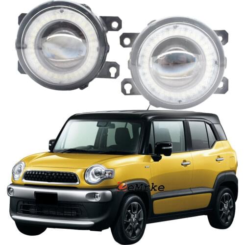 2 Pieces Car LED Lens Fog Lights Assembly Angel Eye DRL Daytime Runinng Light Lamp for Suzuki XBee 2017 2018 2019 2020 2021