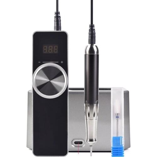 Nail Rrill Machine 35000rpm Rechargeable Brushless Motor Portable Electric Manicure Drill Cordless Efile Polisher for Nails