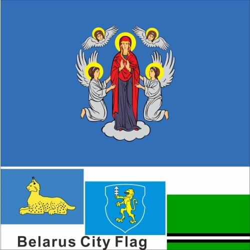 Belarus 13 City Minsk Flag 90X150CM 3X5FT 120g 100D Polyester Polotsk 60x90cm 21x14cm Banner