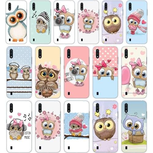 29 Cute Owl Hearts Lover Christmas Soft Silicone Tpu Cover phone Case for Samsung Galaxy A01 A10 2019 A20 A20E A20S M11 M21 case
