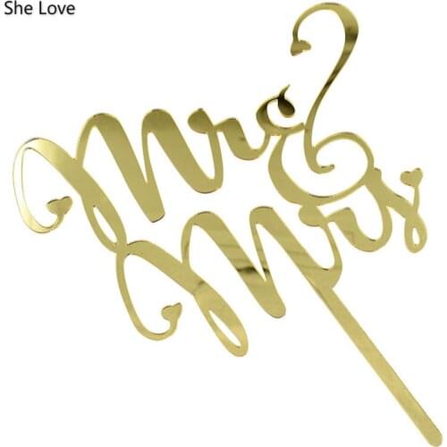 Chzimade Letter Alphabet MR MRS Cake Happy Birthday Decoration Acrylic Cake Topper Party Decorations Supplies