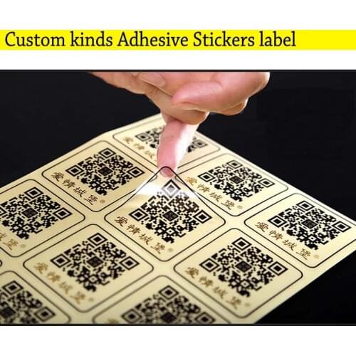 Customized Digital Printed Christmas Decorative Stickers Labels Custom QR code Vinyl Transparent PVC Adhesive Stickers 1000pcs