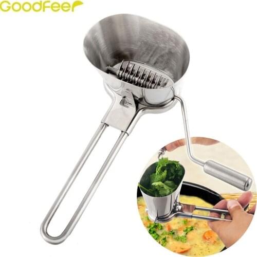 Goodfeer Manual Stainless Steel Vegetable Herb Mincer Herb Chopper Grinder for Parsley and More Kitchen Tools for Grating