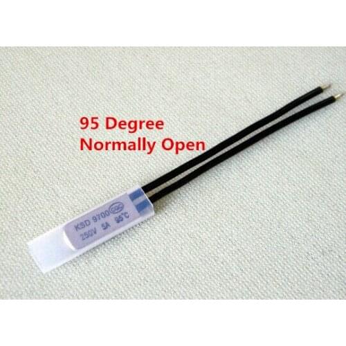 KSD9700 5A250V 95 degree C N.O. normally open temperature switch thermostat Thermal Protector
