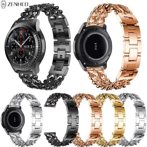 Metal Watchband For Samsung Galaxy Watch 46mm Replacement Bracelet Strap For Samsung Gear S3 Watch Band