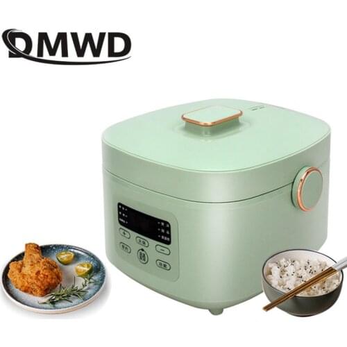 DMWD Electric mini rice cooker portable lunch box 2L multicooker food warmer automatic insulation reservation kitchen appliance