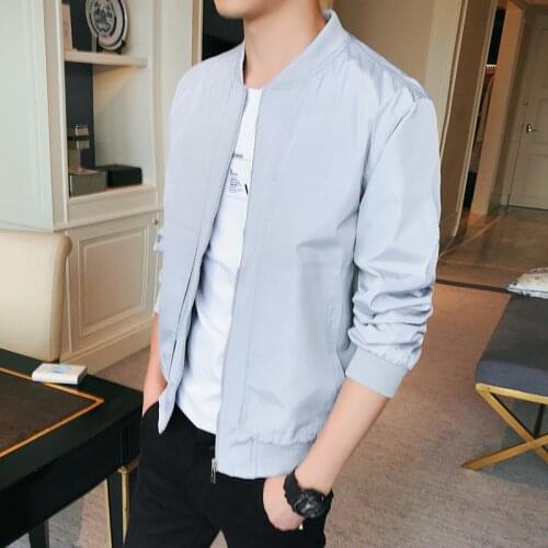 Coat Men Hot Sale Mens Jacket Autumn Solid Casual Men Jackets Long Sleeve O-neck Slim Plus Size M-4XL