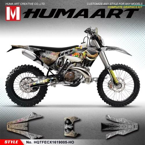 HUMAART Team Racing Stickers Custom Vinyl Decals Kit for TE FE TX FX FS TC FC 125 150 250 300 350 450 501 2016 2017 2018 2019