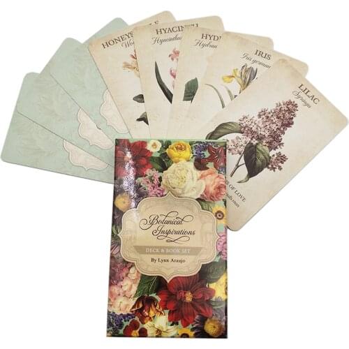 Botanical Flower Oracle Card Friends Party Table Game Divination Fate Gameplay 44 Sheet Tarot Deck Card Entertainment Board Game