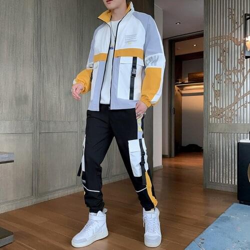 2020 New Summer Men Tracksuit Two Pieces Set Streetwear Short Sleeve T Shirts And Shorts Pants Man Running Sportswear Suits
