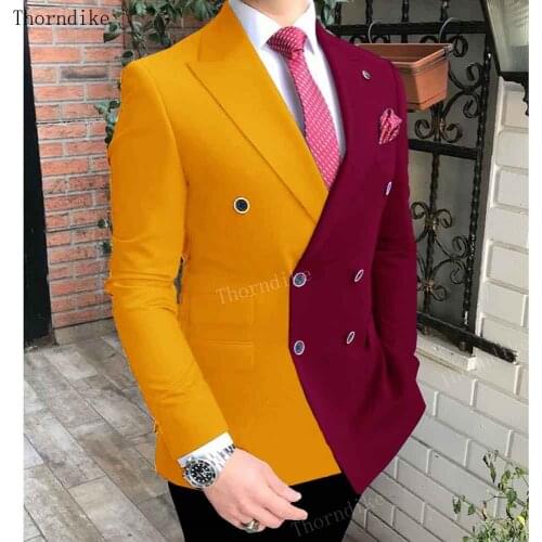 Thorndike 2020 New Style Mens Suits Magician Performance Outfit Male Singer Host Costume Wedding Clothing(Jacket +Pants)