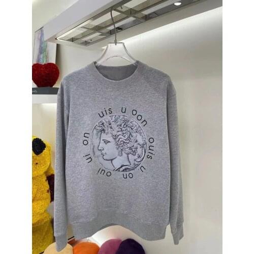 2021 autumn new mens and womens long sleeved sweater fabric work bar version perfect mens and womens large version