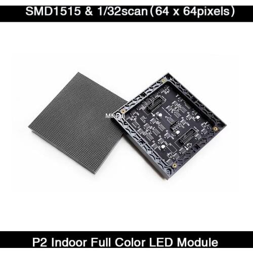 Indoor Full Color LED Display Board HUB75 - 128mmx128mm - 64x64 Pixels P2 HD SMD RGB Module Panel Matrix