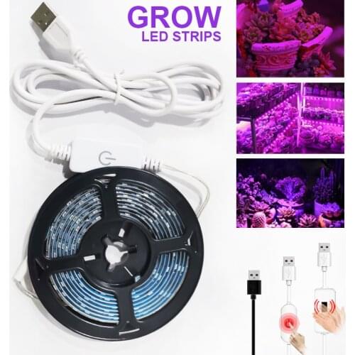 Full Spectrum Light Indoor Growing Lamps Lamp 5V SMD2835 USB Grow LED Strips For plant PhytoTape Led Flower Aquarium Grow Light