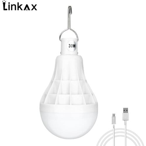 30W Portable Led Bulb 22LED 5 Mode USB Rechargeable Camping Light Led Lighting Camp Tent Night Fishing Light Bulb with Battery