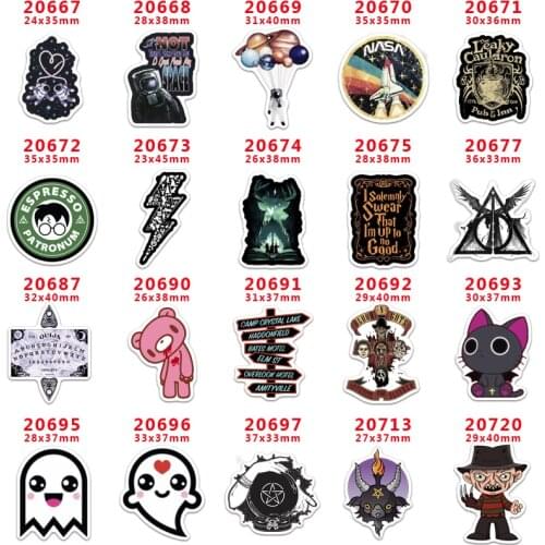 DIY Craft Supplies Sewing Accessories Cartoon Printed Planar Resins Mold 30 Pieces. PR-20667