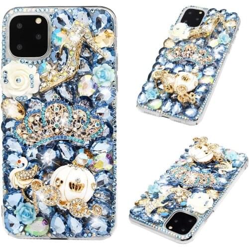 Luxury Crystal Diamond 3D Cinderella Carriage Bling Cases for Samsung Galaxy S21 S10E S10 S9 S20 FE Plus Note 10 Lite 9 20 Ultra