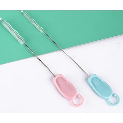 Straw Cleaning Brush Compact Eco-Friendly Stainless Steel Useful Pipe Cleaner for Home Baby Milk Bottle Cleaning Tools