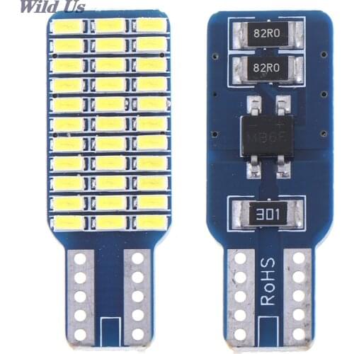 T10 192 194 168 W5W LED Bulbs 33 SMD 3014 Car Tail Lights Dome Lamp White DC 12V Canbus Error Free