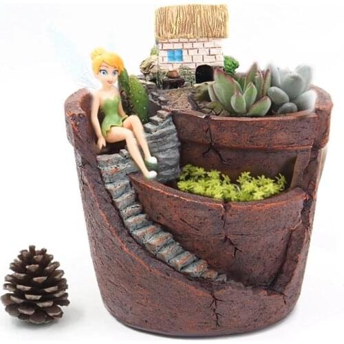 Creative Plants Pot Resin Succulent Plant Pot Garden Home Bonsai Decor Indoor Outdoor Garden Supplies Gift For Friends