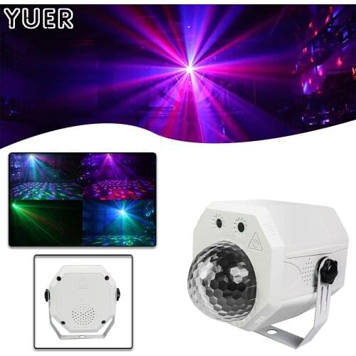 Mini Rotating Disco Laser DJ Ball Party Lights 10W RGB LED Club Stage Lights Christmas Party Wedding Show DMX Light Projector
