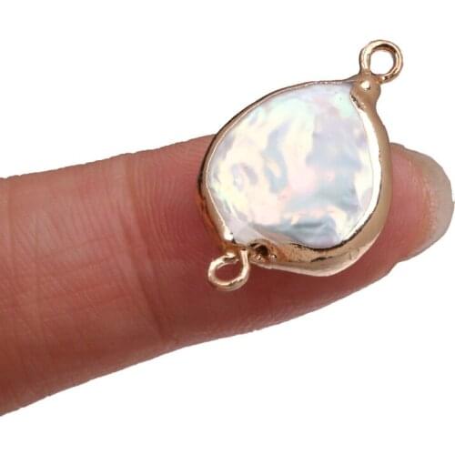 High Quality 14x20-15x22mm White Heart-Shaped Pearl Connector Suitable for DIY Ladies Necklace Bracelet Jewelry Accessories