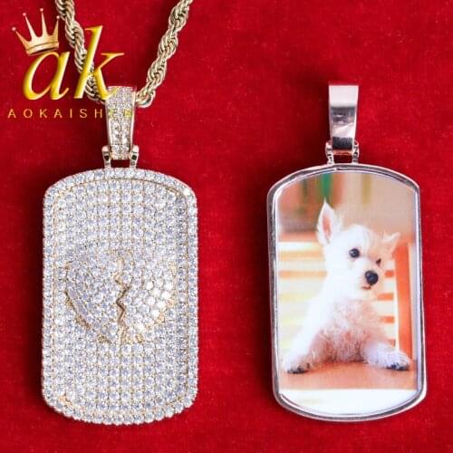 Custom Photo Medallion Necklace for Women Iced Out Heart Pendant Rock Street Jewelry