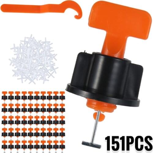 151Pcs/Set Ceramic Tile Leveling System Tools Level Tile Spacer Wall Leveler Wedges Spacers Reusable Tools