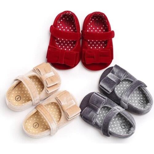 2020 Toddler Baby Girl First Walkers Princess Shoes Cute Bow Shoes Infant Prewalker Newborn Baby Shoes for girls 0-18M