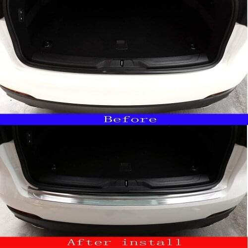 304 Stainless Steel Interior Rear Bumper Scuff Plate Cover Trim Sticker For Maserati Levante 2016 2017 2018 Outside Silver