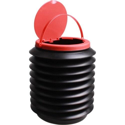 4 L Capacity Trash Can Outdoor Portable Foldable Plastic Multi-functional Bucket For Car Home And So On