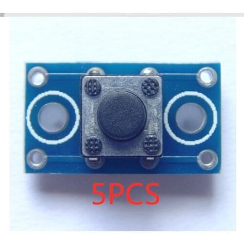 5PCS XD-21 6x6MM button module tact switch module PCB board size: 16 (mm) x 9 (mm)onboard 6x6x5 (mm) touch button