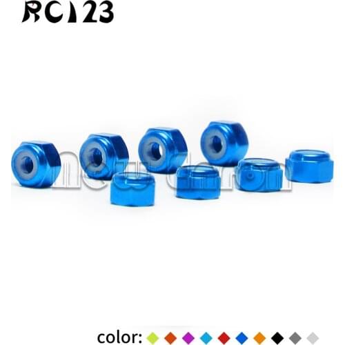 8Pcs Nylon Nut M3 02102/02191 102048/122048 for 1/10 RC Car HSP Redcat Himoto 94122 94123 94111 94108 94177 94106 94107 Upgrade