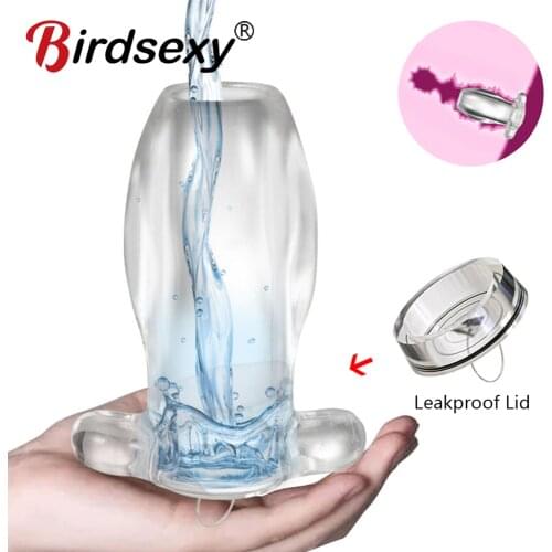 Anal Plug For Beginners Anal Enema/Expander Hollow Dildo Butt Plug Anal Shower Analplug Prostate Massager Sex Toys For Adults