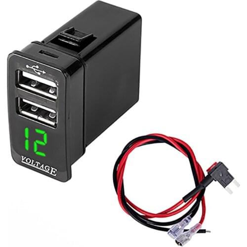 12V/4.2A Green Dual USB Car Electronic Charger Cigarette Lighter Socket Use Work Powerful And Free Shipping