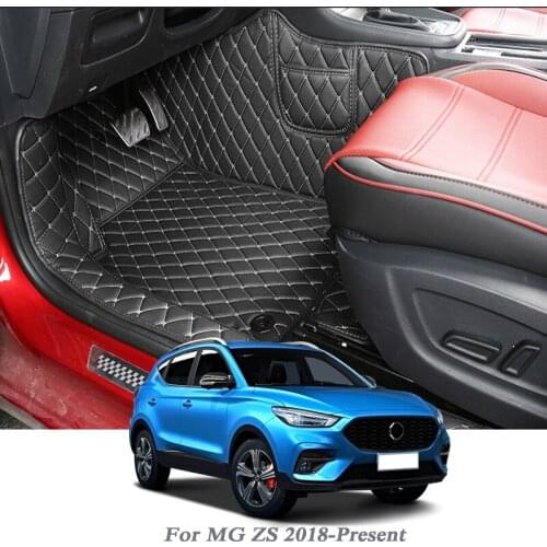 Car Styling PU Leather Floor Mat For MG ZS 2018-Present Auto Foot Pad Automobile Carpet Warterproof Cover Internal Accessories