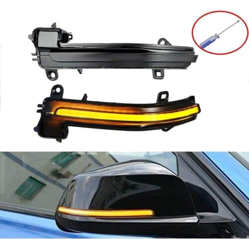 Car LED Dynamic Rearview Mirror Light Turn Signal Light Indicator Blinker For-BMW F20 F21 F22 F30 E84 1 2 3 4 Series