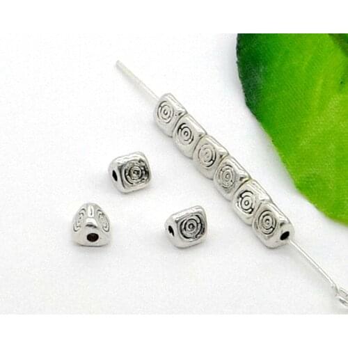 Free Ship 500Pcs Tibetan Silver Spacer Beads For Jewelry 5x5mm